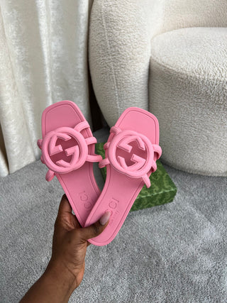 Luna Pink Jelly Slides