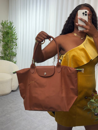 Eliana Brown Maxi Tote Bag