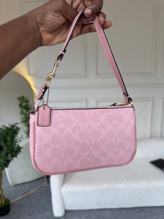 Dorothiee Pink Logo Design handbag
