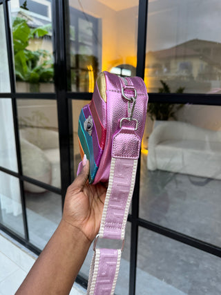 KG Metallic Pink Multi Color Bag