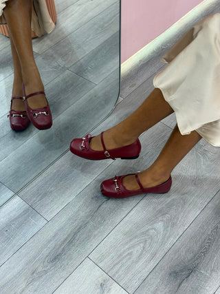 Rica Wine Horsebit Shoes