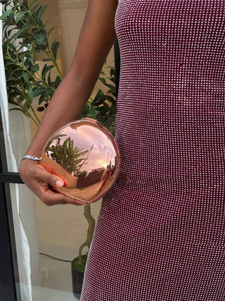 Tomi Rosegold Egg-Shaped Evening Clutch