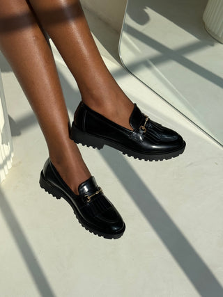 Korene Black Patent Loafers