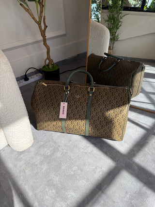 Arabella Coffee/Green Duffel Bag