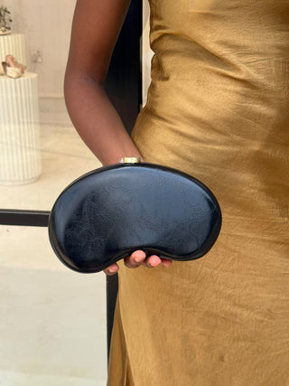 Karissa Black Bean-Shaped Clutch