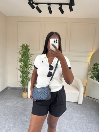 Pattie Blue Logo Design Bag