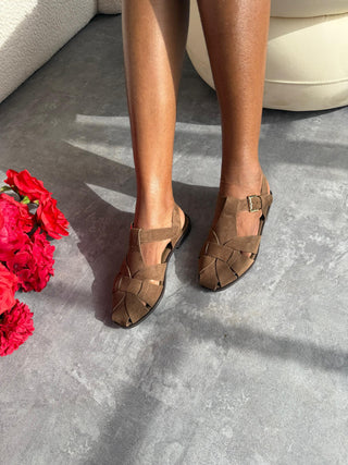 Cassidy Light Taupe Cage Sandal