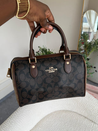 Laudina Rowan Satchel Bag - Coffee/Dark Apricot