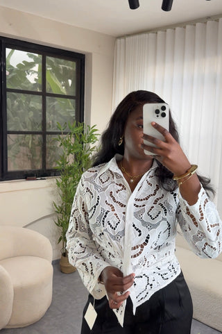 Brianna White Embroidered Blouse