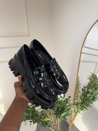 Nyla Black Extra Chunky Loafers