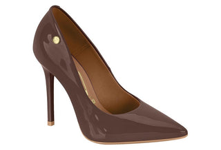Fernanda Chocolate Brown Pointed Toe Patent Pumps