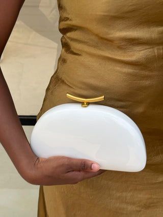 Carvela White Marbel Clutch