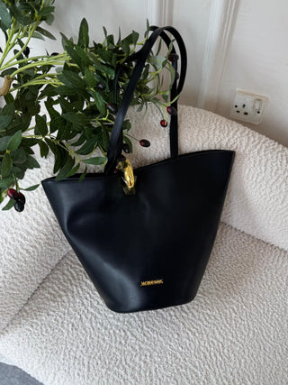 Josephine AD Black Asymmetric Tote Bag
