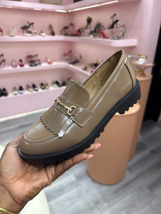 Korene Nude Patent Loafers