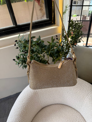 Maeve Gold Asymmetric Shoulder Bag