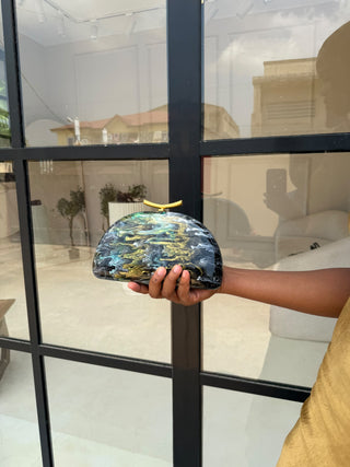 Carvela Green Marbel Clutch