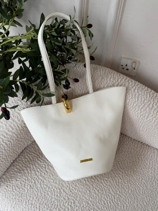Josephine AD Offwhite Asymmetric Tote Bag