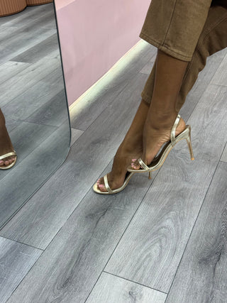 Desire Gold Slingback Heels