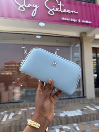 Kira Light Blue Leather Wallet