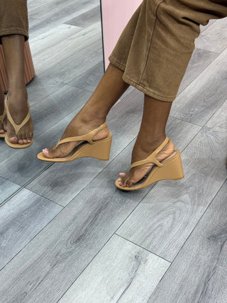 Psalm Wedge Heels - Nude