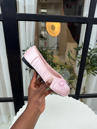 Kali Pink Satin Ballet Flats
