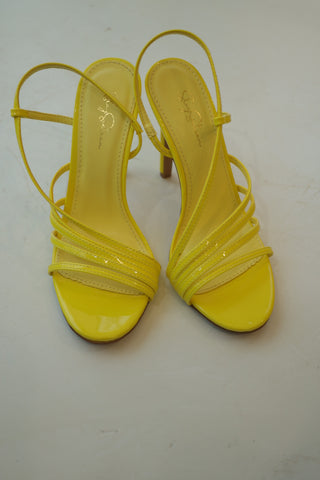 Solana Yellow Strappy Stiletto Sandals