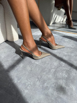 Rose D Khaki Sling Back Heels