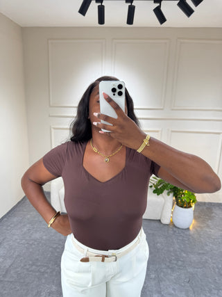 Deenah Brown Body Top
