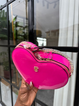 Jamie Pink Love Shaped Crossbody Bag