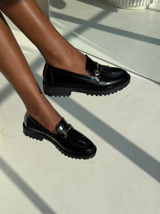 Korene Black Patent Loafers