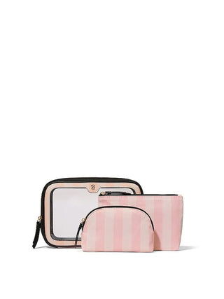 V Secret Black Travel Trio Makeup Bag