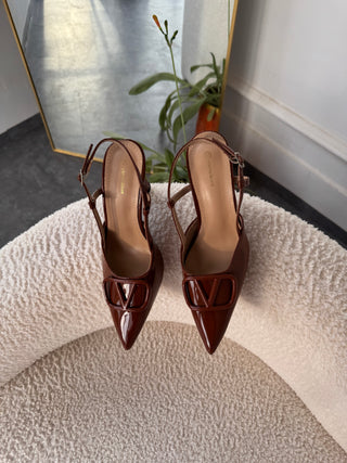 Scottie Brown Slingback Mid length Heels