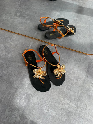 Nella Orange Sandal