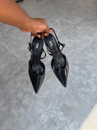 Haggith Black Kitten Heel