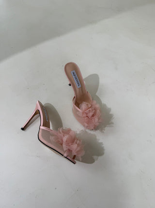 Karenza Light Pink Mesh Mules