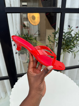Hanna Red Jelly Kitten Heels