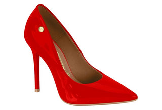 Fernanda Red Classic Pointed Toe Patent Pumps