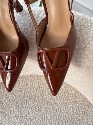 Scottie Brown Slingback Mid length Heels