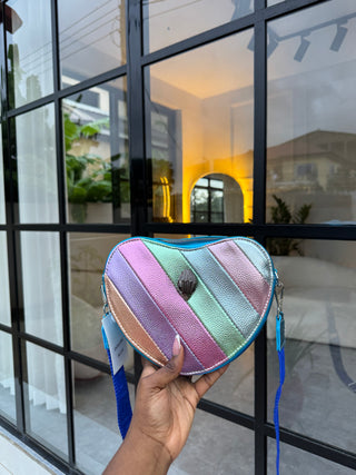 KG Metallic Blue Multi Color Bag