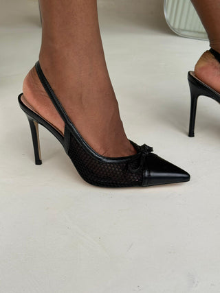 Milani Black Sling Back Heels
