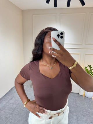 Deenah Brown Body Top
