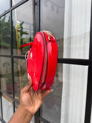 Jamie Red Love Shaped Crossbody Bag