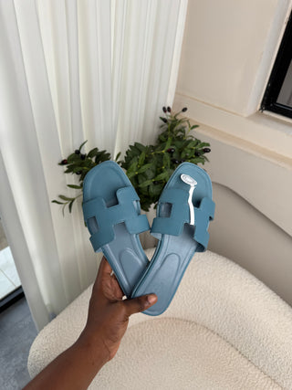 Tracy Denim Blue Slides