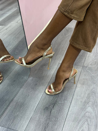 Desire Gold Slingback Heels