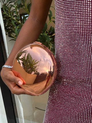 Tomi Rosegold Egg-Shaped Evening Clutch