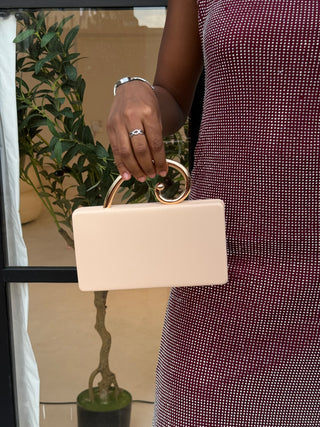 Teresa Nude Top Handle Clutch