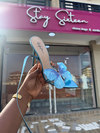 PP28 - Blue butterfly heels