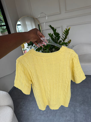 Kristine Yellow Polo Top