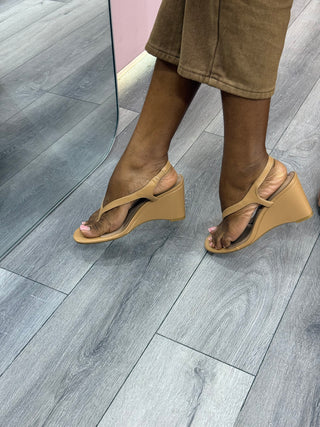 Psalm Wedge Heels - Nude