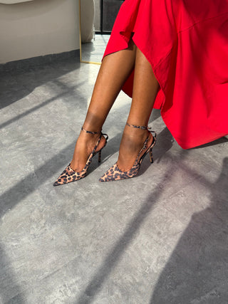 Elvira Animal Design Ankle Strap Heels